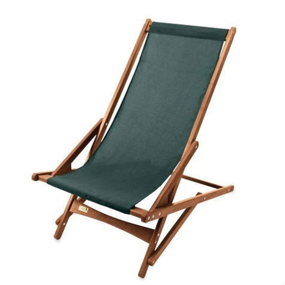 Pangean Glider/Sling Chair by Byer of Maine,Hardwood Keruing Wood, Hand-Dipped Oil Finish, Easy to Fold and Carry, Perfect for Camping and Tailgating,Matching Furniture Forest Green 38"D X 25"W X 39"H