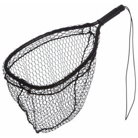 Ed Cumings Fish Saver Landing Net (Black, 14-Inch x 11-Inch Bow x 19 1/2-Inch Overall Length x 12-Inch Depth )
