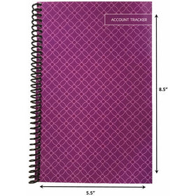 The Superior Check and Debit Card Register - Purple 5.5" x 8.5"