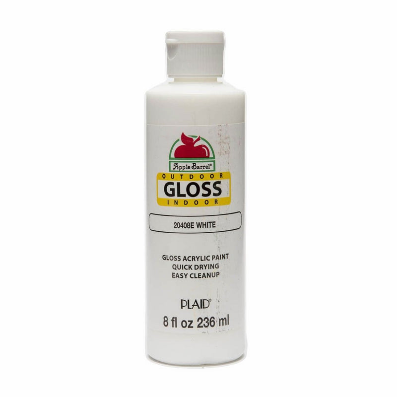 Apple Barrel Gloss Acrylic Paint in Assorted Colors (8 oz), 20408 Gloss White