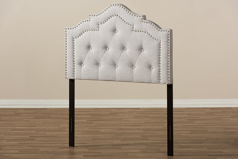 Baxton Studio Edith Modern and Contemporary Greyish Beige Fabric Twin Size Headboard