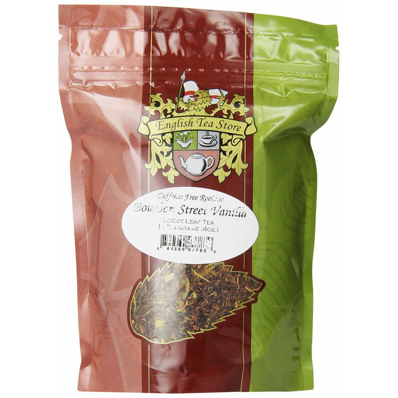 English Tea Store Rooibos Loose Leaf Caffeine Free Tea Pouches, Bourbon St. Vanilla, 4 Ounce