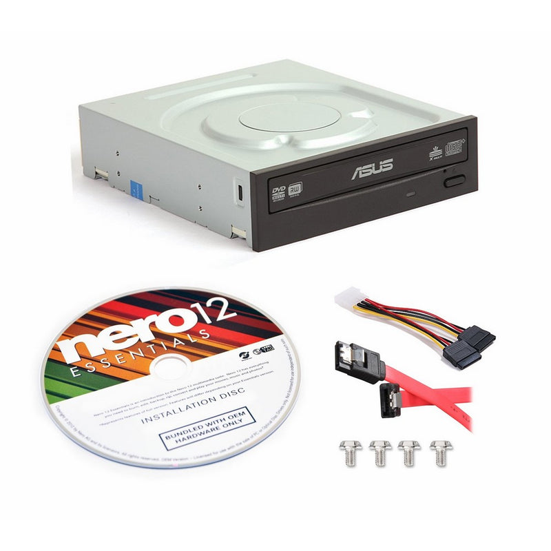 Asus DRW-24B1ST-KIT 24x Internal DVD Burner Nero 12 Essentials Burning Software Sata Cable Kit