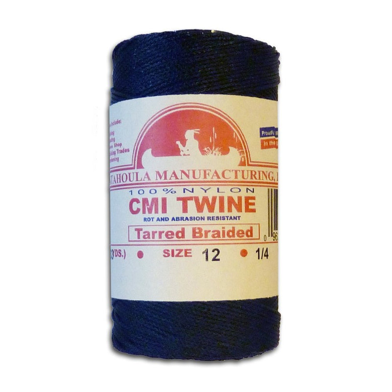 400' Catahoula Manufacturing #12 Tarred Braided Nylon Twine (Bank Line) 95 lb Tensile Strength