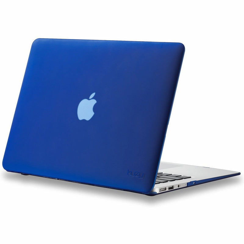 Kuzy - AIR 13-inch NAVY BLUE Rubberized Hard Case for MacBook Air 13.3" (A1466 & A1369) (NEWEST VERSION) Shell Cover - Navy Blue