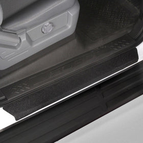Custom Fit 2009 - 2014 Ford F-150 Crew Cab SuperCrew Door Step Sill Scuff Plate Protectors Shield 4 Dr 4pc Kit 2010 2011 2012 2013 Paint Guard Paint Protection