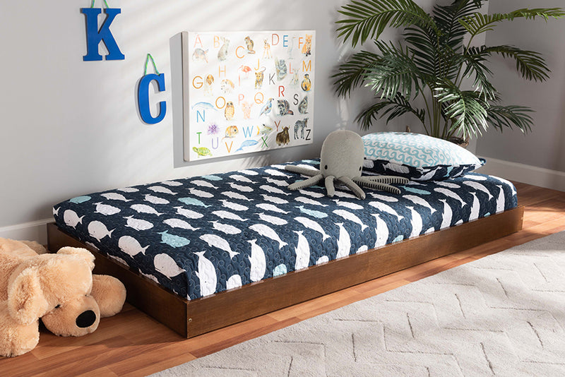 Baxton Studio Payton Modern and Contemporary Brown-Finished Twin Trundle