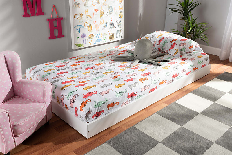 Baxton Studio Payton Modern and Contemporary White-Finished Twin Trundle