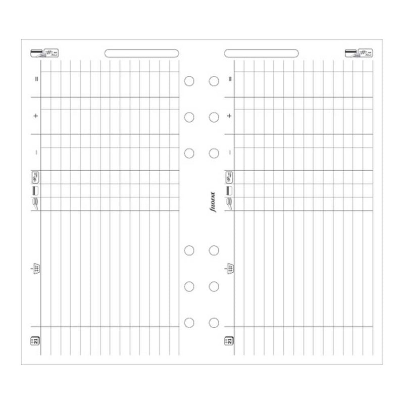 FILOFAX Finance Leaves, Personal Size, 20 Sheets (B130618)