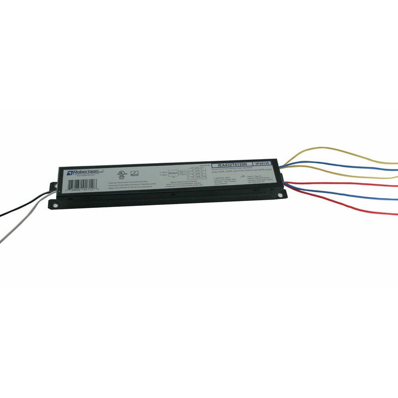 ROBERTSON 3P20135, IEA432T8120N /B Fluorescent eBallast for 4 F32T8 Linear Lamps, Instant Start, 120Vac, 60Hz, Normal Ballast Factor, NPF (Replaces Robertson 3P20001, Model ISL432T8120 /B)