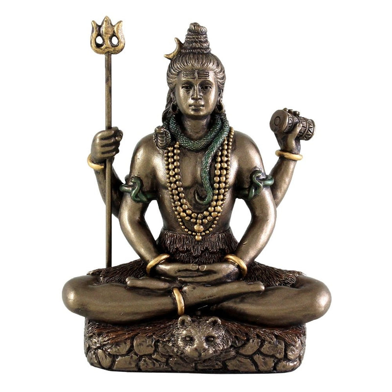 3.25" Lord Shiva in Lotus Pose - Hindu God and Destroyer of Evil