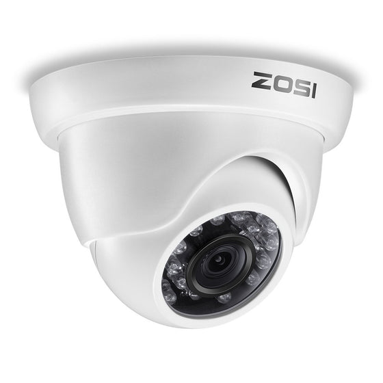 ZOSI 1/3" 1000TVL 960H Security Surveillance CCTV HD Camera Had IR Cut 3.6mm Lens Outdoor Weatherproof Day Night Vision 65ft Distance White