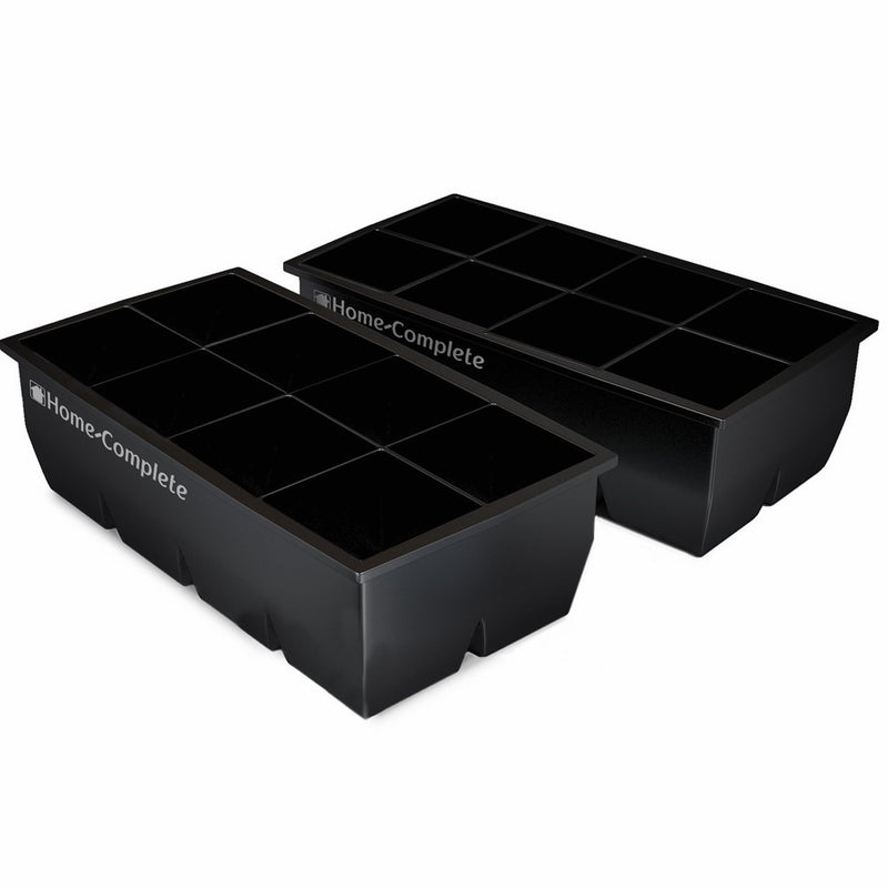Best Ice Cube Trays - 2 Large Silicone Pack - 16 Giant 2 Inch Ice Cubes Molds