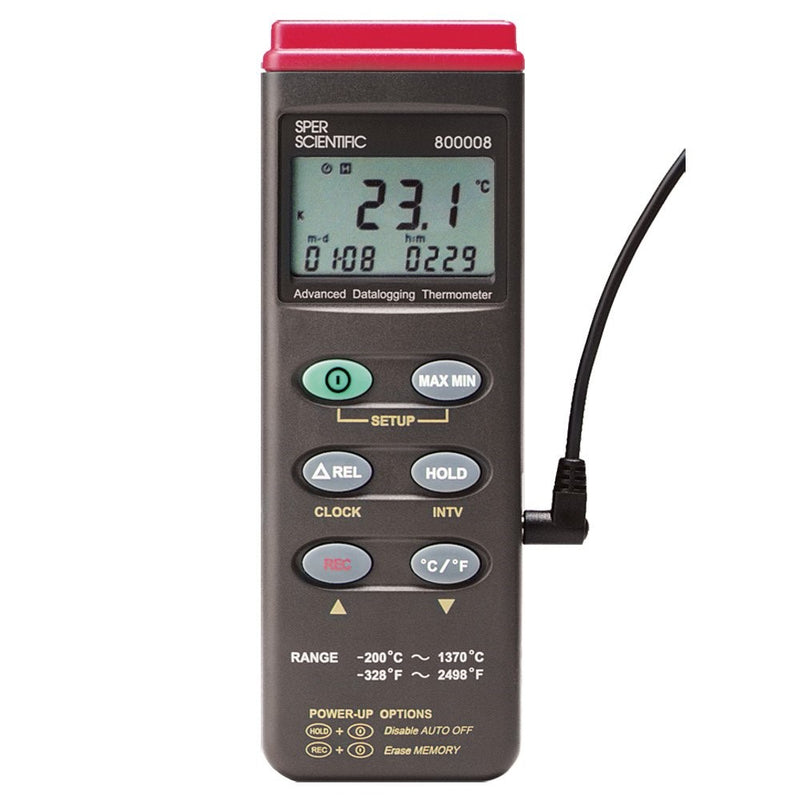 Sper Scientific 800008 Type K Thermocouple Thermometer with RS232 Output