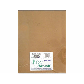 Accent Design Paper Accents ADPTX8511-25.357 Lite Stock 8.5x11" Rec Brown Bag Cardstock