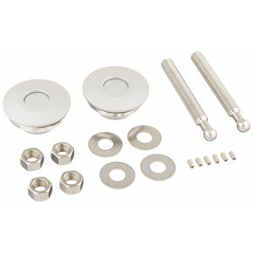 Quik-Latch Products QL-50-LP Brushed Aluminum Low Profile Quick Release Hood Pin Kit