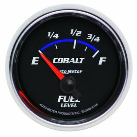 Auto Meter 6115 Cobalt 2-1/16" 73-10 ohms Short Sweep Electric Fuel Level Gauge for Ford