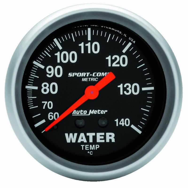 Auto Meter 3431-M Sport-Comp Mechanical Metric Water Temperature Gauge
