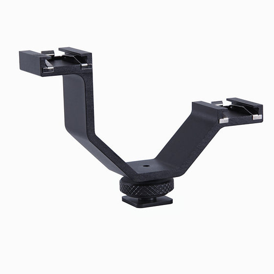 Movo Photo HVA20 Heavy-Duty Video Accessory Dual Shoe Bracket for Lights, Monitors, Microphones and More