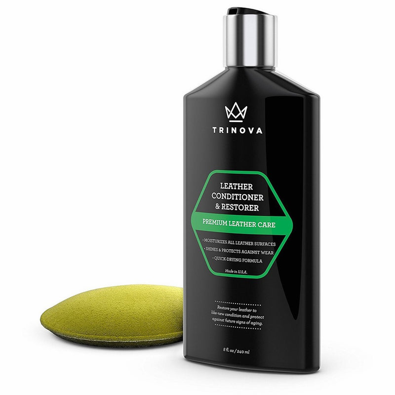 Leather Conditioner & Restorer 8 Oz - The Ultimate Protector for Furniture Cars Sofa Seats Couch Jackets Shoes Boots Purses Saddles & More - Best Water Repellent Formula - Formerly Leather Nova