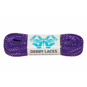 Purple 108 Inch Waxed Skate Lace - Derby Laces for Roller Derby, Hockey and Ice Skates, and Boots