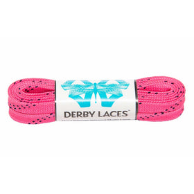 Hot Pink 60 Inch Waxed Skate Lace - Derby Laces for Roller Derby, Hockey and Ice Skates, and Boots