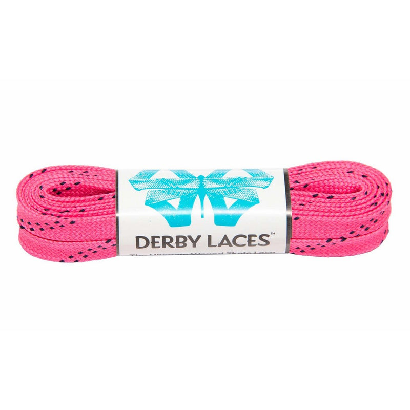 Hot Pink 60 Inch Waxed Skate Lace - Derby Laces for Roller Derby, Hockey and Ice Skates, and Boots