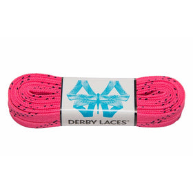 Hot Pink 108 Inch Waxed Skate Lace - Derby Laces for Roller Derby, Hockey and Ice Skates, and Boots