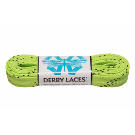 Lime Green 84 Inch Waxed Skate Lace - Derby Laces for Roller Derby, Hockey and Ice Skates, and Boots