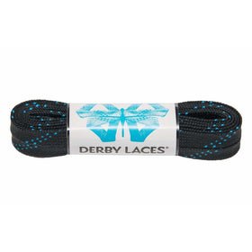 Black 60 Inch Waxed Skate Lace - Derby Laces for Roller Derby, Hockey and Ice Skates, and Boots