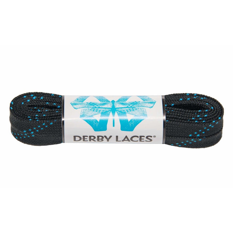 Black 60 Inch Waxed Skate Lace - Derby Laces for Roller Derby, Hockey and Ice Skates, and Boots