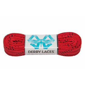 Red 108 Inch Waxed Skate Lace - Derby Laces for Roller Derby, Hockey and Ice Skates, and Boots