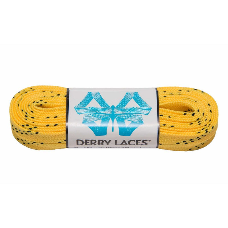 Yellow 108 Inch Waxed Skate Lace - Derby Laces for Roller Derby, Hockey and Ice Skates, and Boots