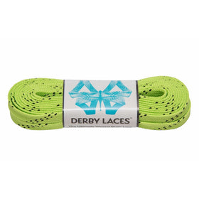 Lime Green 108 Inch Waxed Skate Lace - Derby Laces for Roller Derby, Hockey and Ice Skates, and Boots