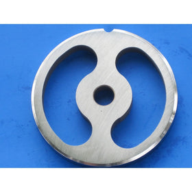 #12 size Kidney shaped Sausage Stuffing plate for Hobart, LEM, Cabelas, TorRey, MTN Meat Grinders. Stainless steel disc = no rust!