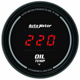 Auto Meter 6348 Sport Comp Digital 2-1/16" 0-340 Degree F Digital Oil Temperature Gauge