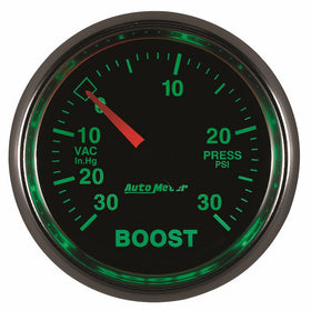 Auto Meter 3859 GS 2-1/16" 30 in. Hg/30 PSI Full Sweep Electric Vacuum/Boost Gauge