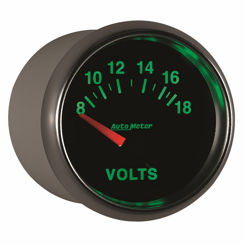 Auto Meter 3892 GS 2-1/16" 8-18V Short Sweep Electric Voltmeter