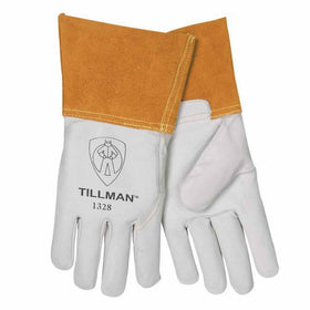 Tillman 1328 Top Grain Goatskin TIG Welding Gloves 4" Cuff, Small