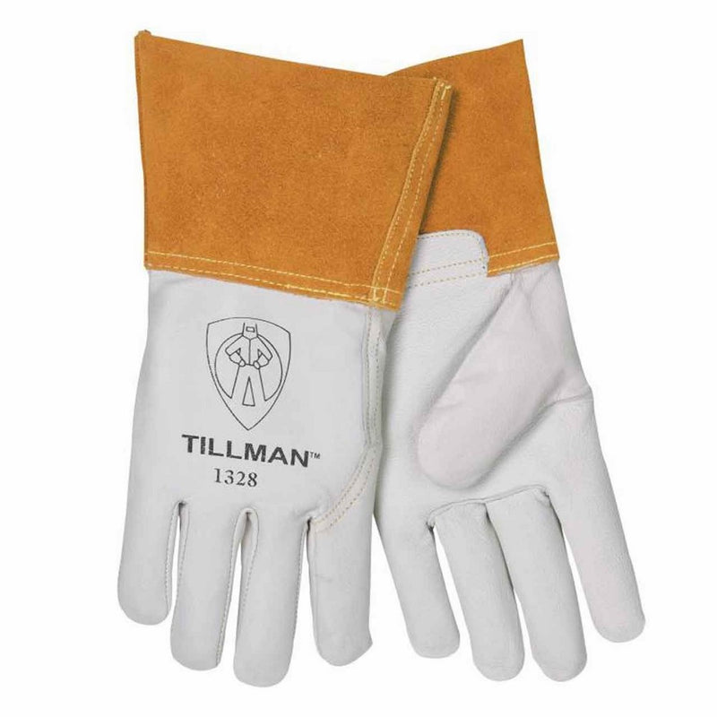 Tillman 1328 Top Grain Goatskin TIG Welding Gloves 4" Cuff, Small
