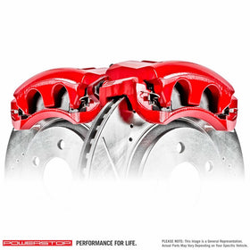 Power Stop S5032 Red Powder-Coated Performance Caliper
