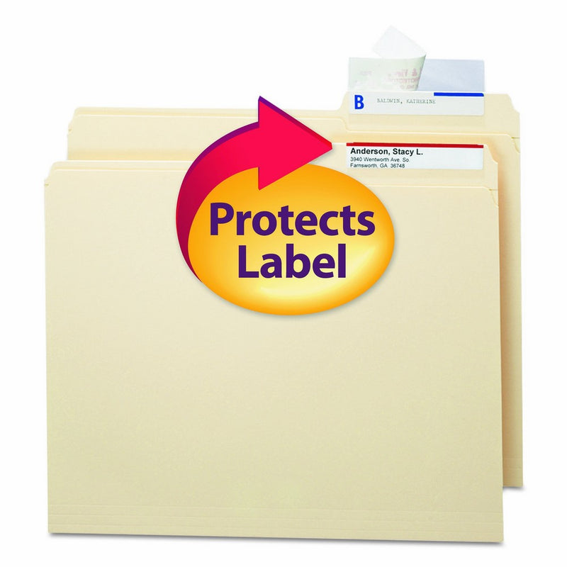 Smead 67600 Seal & View File Folder Label Protector, Clear Laminate, 3-1/2x1-11/16 (Pack of 100)