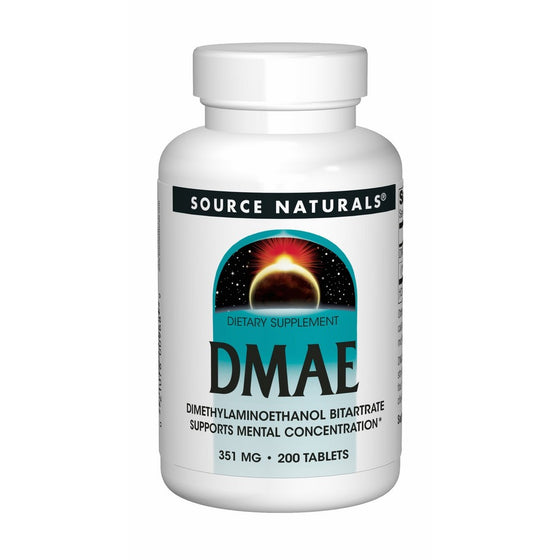 Source Naturals DMAE, 351mg, 200 Tablets