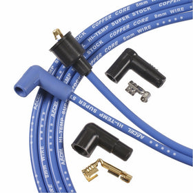 ACCEL 4039B 8mm Super Stock Copper Universal Wire Set - Blue