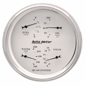 Auto Meter 1610 Old Tyme White Quad Gauge