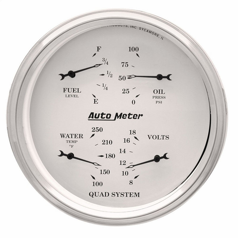 Auto Meter 1610 Old Tyme White Quad Gauge
