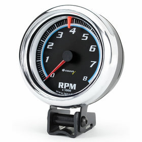 Equus 6078 Chrome Bezel Tachometer - Measures 3 3/8-Inches