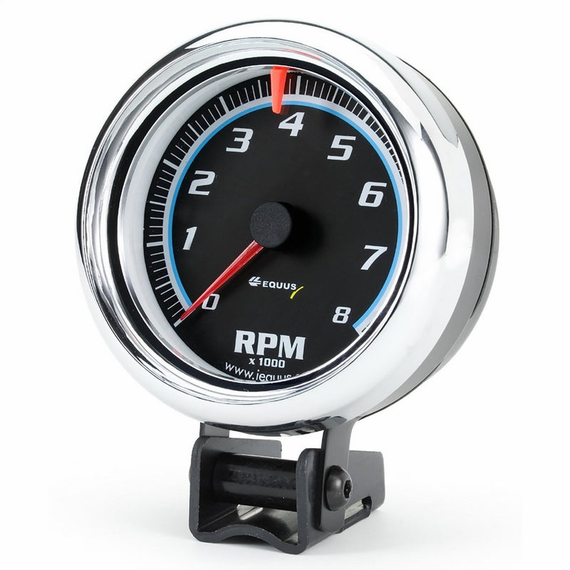 Equus 6078 Chrome Bezel Tachometer - Measures 3 3/8-Inches
