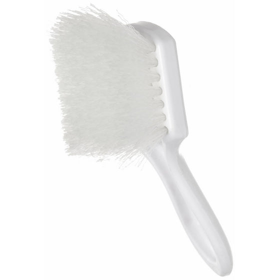 Weiler 44416 Nylon Utility Scrub Brush with Plastic Handle, 1-1/2" Head Width, 8" Overall Length