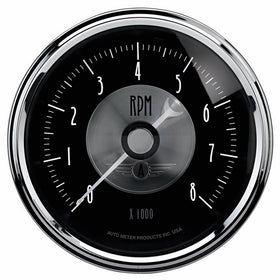 Auto Meter 2096 Prestige Black 3-3/8" 0-8000 RPM Tachometer Gauge